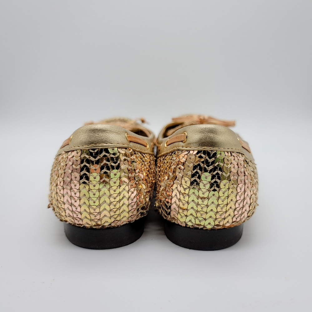 Michael Michael Kors Rose /Gold Sequin Loafers - Picture 10 of 16